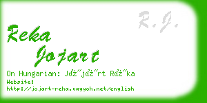 reka jojart business card